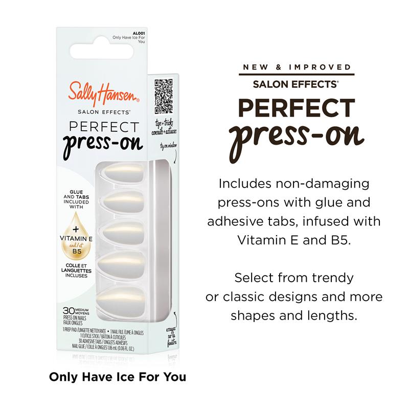 Load image into Gallery viewer, Sally Hansen Salon Effects Perfect Press-On Only Have Ice For You 30 Pieces
