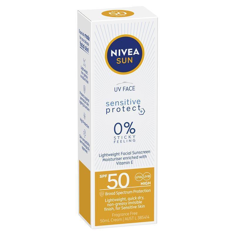 Load image into Gallery viewer, NIVEA Sun SPF 50 UV Face Sensitive 50ml
