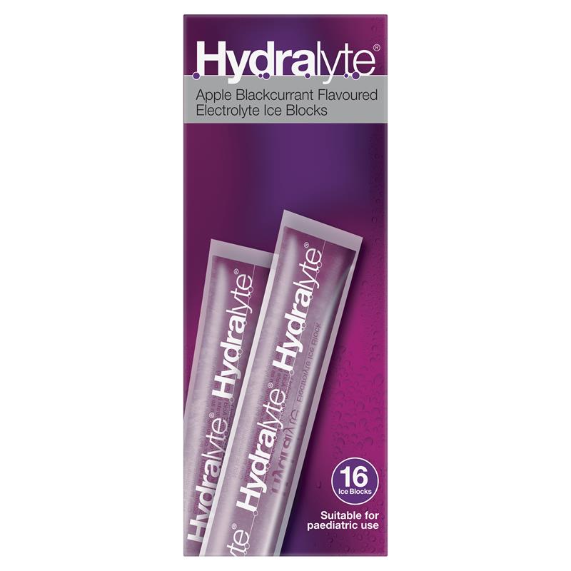 Load image into Gallery viewer, Hydralyte Rehydration Ice Blocks Apple Blackcurrant 16 Pack
