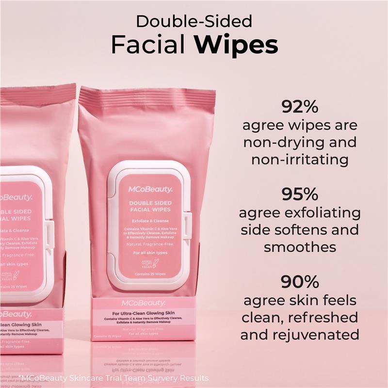 Load image into Gallery viewer, MCoBeauty Double Sided Facial Wipes
