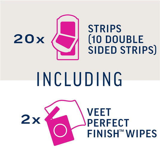 Veet Pure Cold Wax Strips Leg 20 Pack