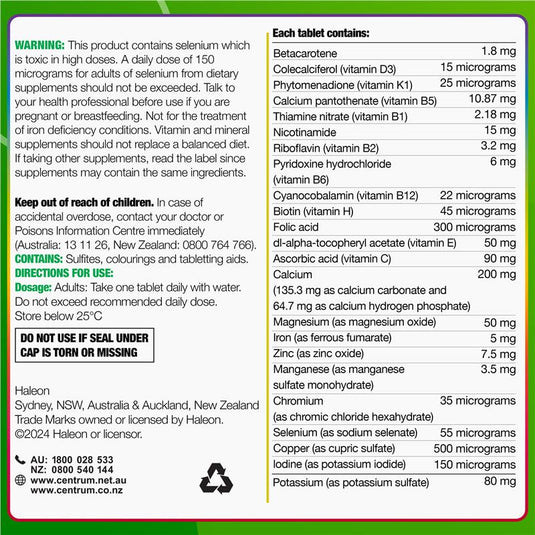 Centrum Advance 100 Tablets