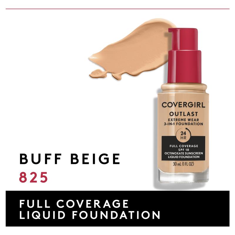 Load image into Gallery viewer, Covergirl Outlast Extreme Wear Foundation 825 Buff Beige 30ml
