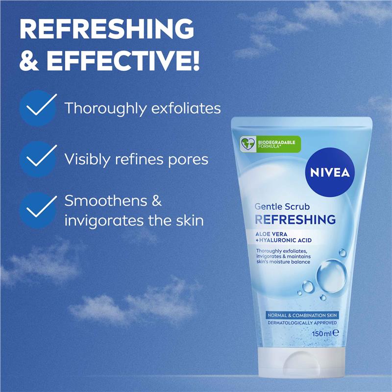 Load image into Gallery viewer, NIVEA Daily Essentials Gentle Refreshing Face Scrub 150ml
