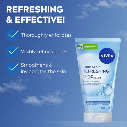 NIVEA Daily Essentials Gentle Refreshing Face Scrub 150ml