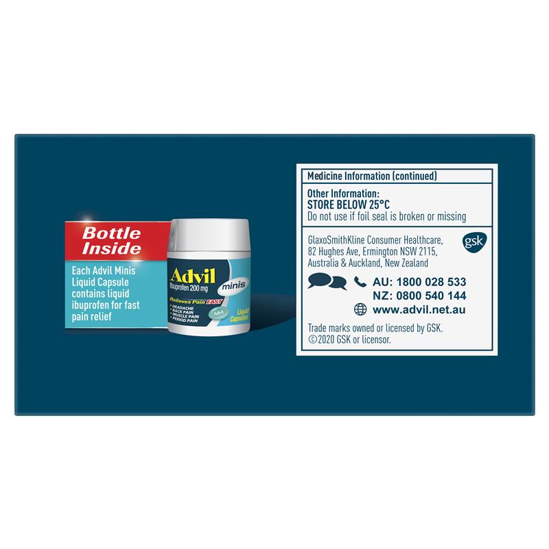 Load image into Gallery viewer, Advil Ibuprofen Pain Relief Liquid Mini 90 Capsules
