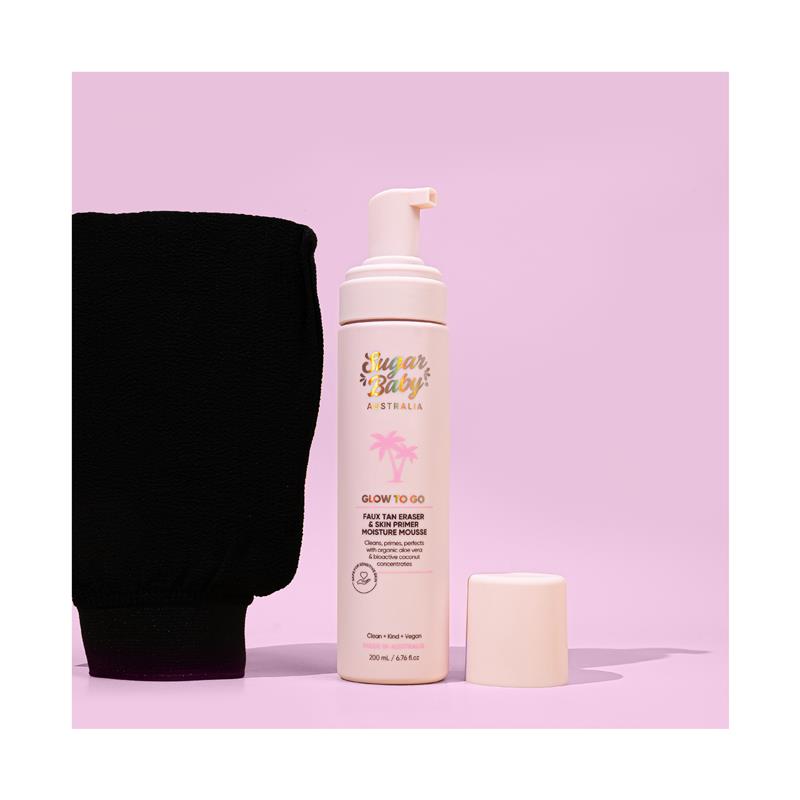 Load image into Gallery viewer, SugarBaby Glow To Go Faux Tan Eraser &amp; Skin Primer Mousse 200ml
