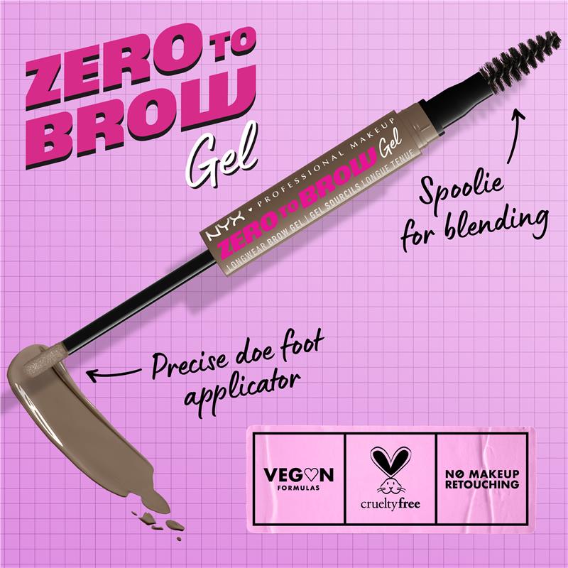 Load image into Gallery viewer, NYX Zero To Brow Gel Ash Brown
