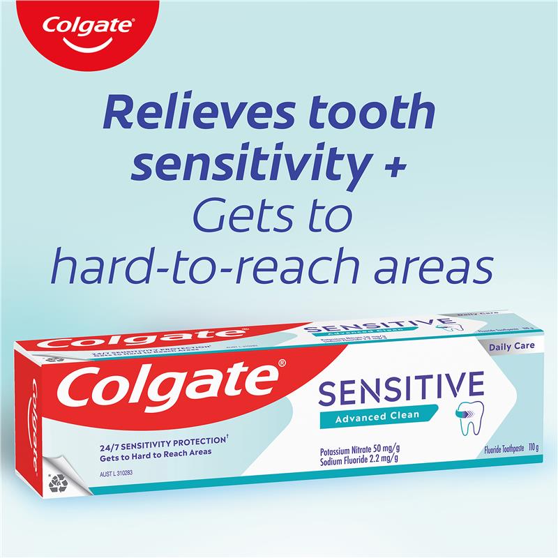 Load image into Gallery viewer, Colgate Toothpaste Sensitive Teeth Pain Advanced Clean 110g
