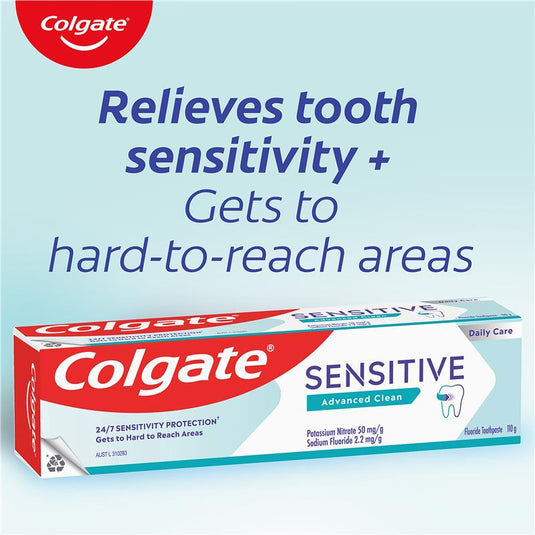 Colgate Toothpaste Sensitive Teeth Pain Advanced Clean 110g