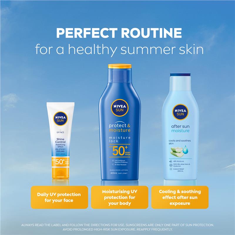 Load image into Gallery viewer, NIVEA Sun Protect &amp; Moisture SPF50+ Sunscreen Lotion 400ml
