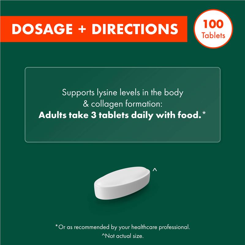 Load image into Gallery viewer, Nature's Own Lysine 1000mg 100 Tablets
