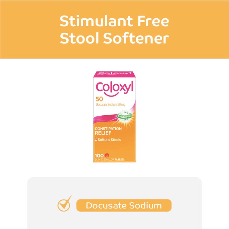 Load image into Gallery viewer, Coloxyl 50mg 100 Tablets Filmcoat
