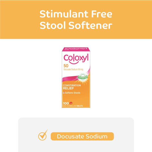 Coloxyl 50mg 100 Tablets Filmcoat