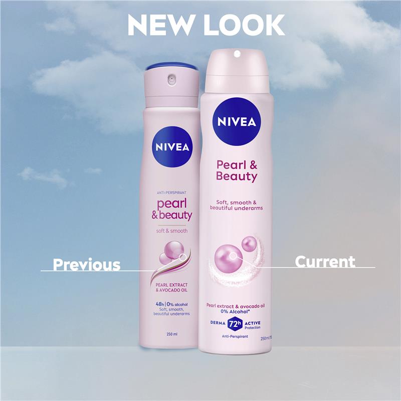 Load image into Gallery viewer, NIVEA Pearl &amp; Beauty Aerosol Deodorant 72H Protection 150ml
