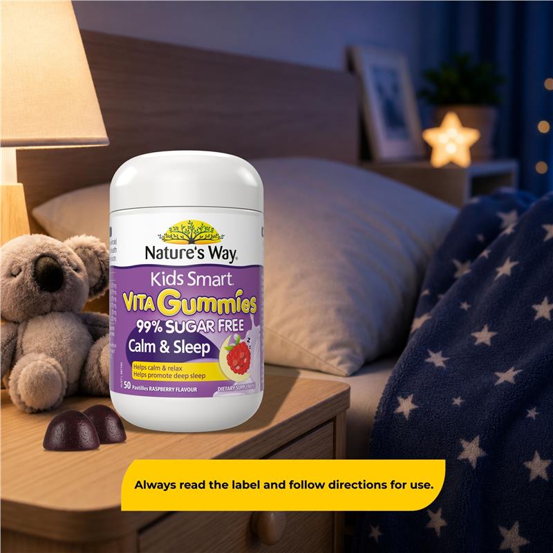 Load image into Gallery viewer, Nature's Way Kids Smart Vita Gummies Sugar Free Calm &amp; Sleep 50 Gummies
