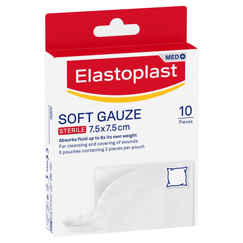 Load image into Gallery viewer, Elastoplast Soft Gauze Sterile 7.5cm x 7.5cm 10 Pack
