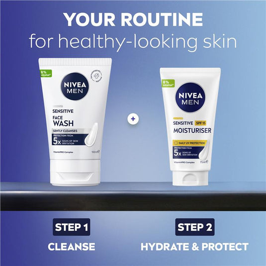 NIVEA MEN Sensitive Protective Moisturiser SPF15 75ml