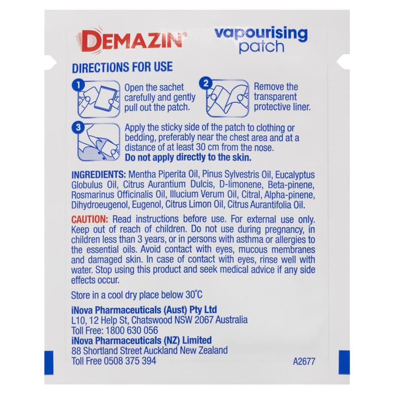 Load image into Gallery viewer, Demazin Vapourising Patches 6 Pack
