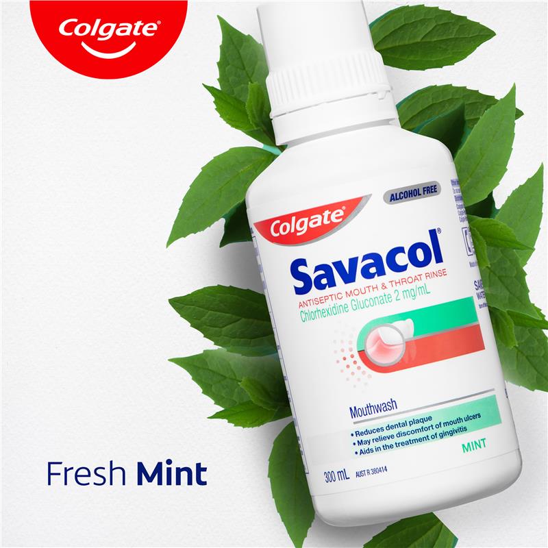 Load image into Gallery viewer, Colgate Savacol Alcohol Free Antiseptic Mouthwash 300mL

