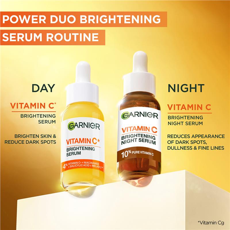 Load image into Gallery viewer, Garnier Skin Active Vitamin C Brightening Night Serum 30ml
