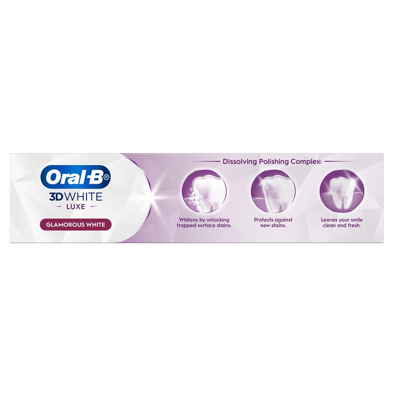 Load image into Gallery viewer, Oral B 3D White Luxe Glamorous White Toothpaste 95g
