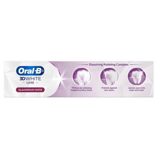 Oral B 3D White Luxe Glamorous White Toothpaste 95g