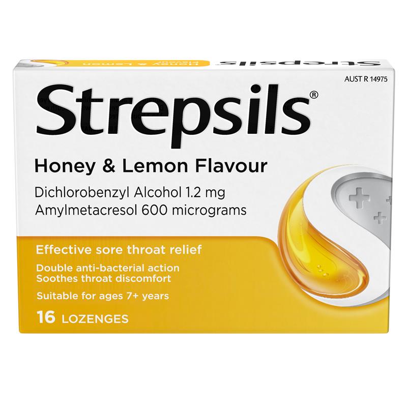 Load image into Gallery viewer, Strepsils Throat Lozenges Soothing Honey &amp; Lemon 16 Pack
