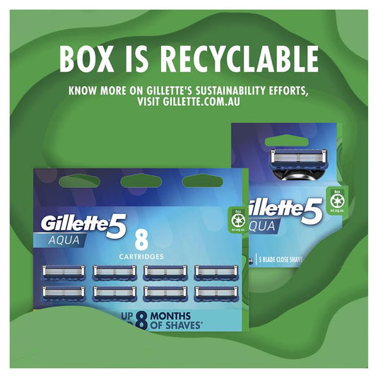 Gillette 5 Aqua Razor Blades 4 Pack