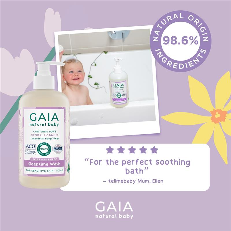 Load image into Gallery viewer, Gaia Natural Baby Sleeptime Bath Wash 500ml
