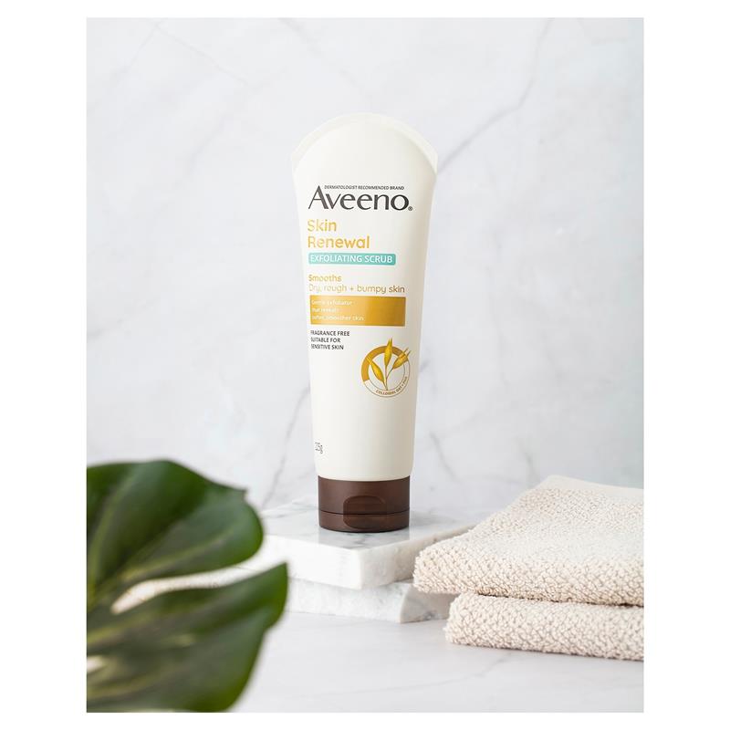 Load image into Gallery viewer, Aveeno Skin Renewal Exfoliating Body Scrub For Dry Skin 225g
