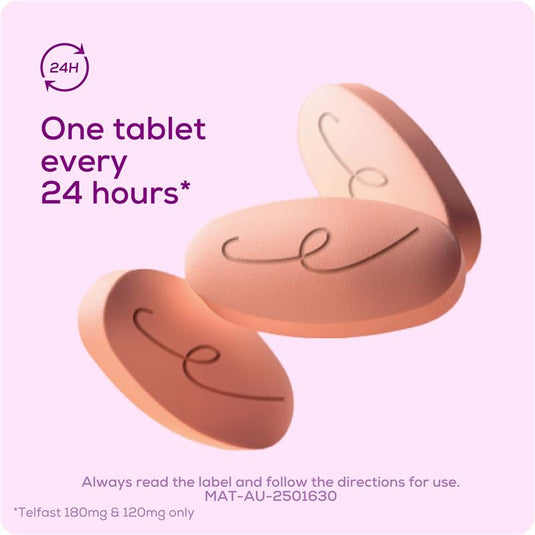 Telfast Hayfever Allergy Tablets 180mg 100 Pack Exclusive Size