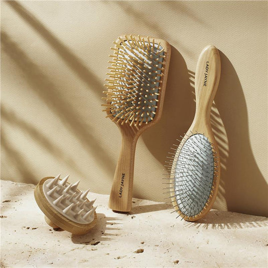 Lady Jayne Paddle Brush (Wooden Brush)