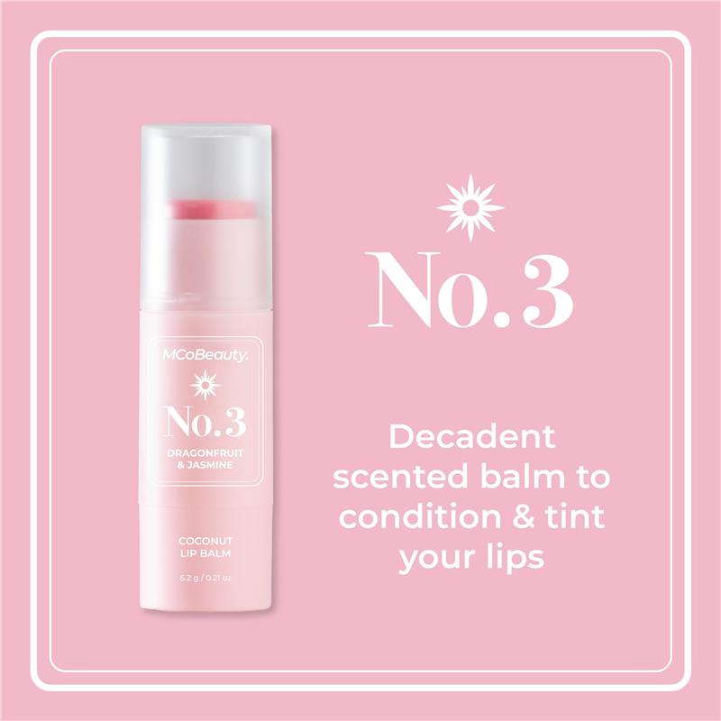 Load image into Gallery viewer, MCoBeauty Coconut Lip Balm No. 3 Dragonfruit &amp; Jasmine
