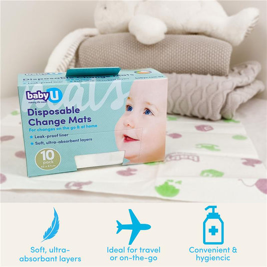 Baby U Disposable Change Mats 10 Pack