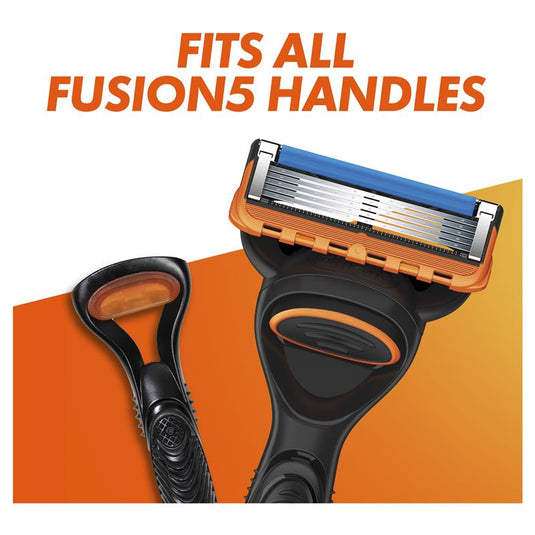 Gillette Fusion Manual Razor + 4 Blade Refills Starter Kit