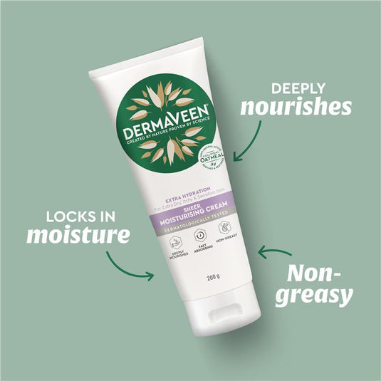 DermaVeen Extra Hydration Sheer Moisturising Cream 200g