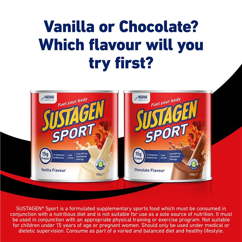 Load image into Gallery viewer, Sustagen Sports Nutrition Powder Supplement Chocolate Flavour 910g
