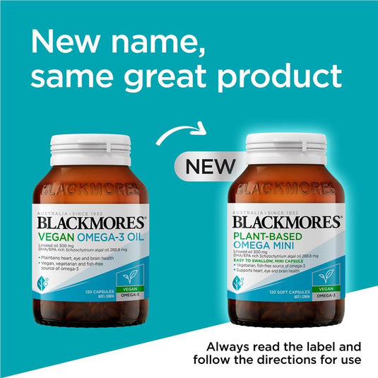 Blackmores Plant-Based Omega Mini 120 Capsules