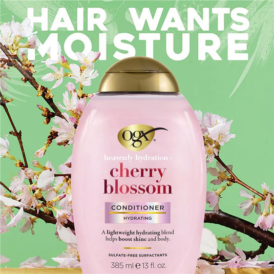 Ogx Heavenly Hydration + Shine Cherry Blossom Conditioner For Thin And Fine Hair 385mL