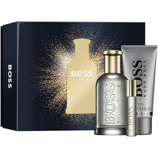 Hugo Boss Bottled Eau De Parfum 100ml + 10ml & Shower Gel 3 Piece Set