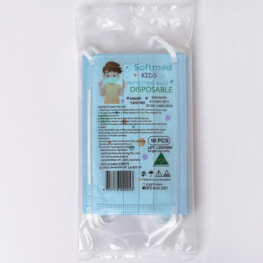 Softmed Kids Surgical Face Masks 10 Pack
