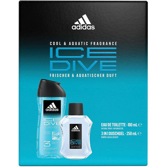 Adidas Ice Dive Eau de Toilette 100ml 2 Piece Set
