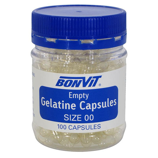 Bonvit Empty Gelatine Capsules Size 00 100 capsules