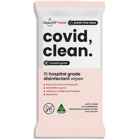 CleanLIFE Covid Clean 15 Wipes