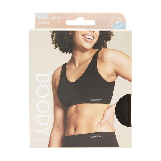 Boody Padded Shaper Crop Bra Black Medium