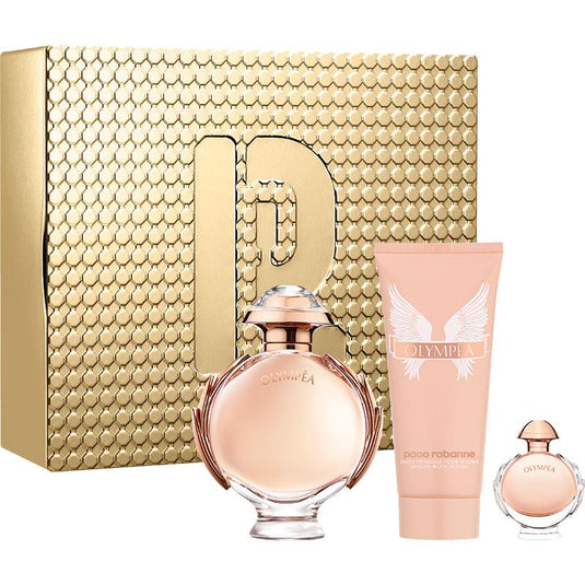 Rabanne Olympea Eau de Parfum 80ml + Sensual Body Lotion + Eau de Parfum 6ml 3 Piece Set