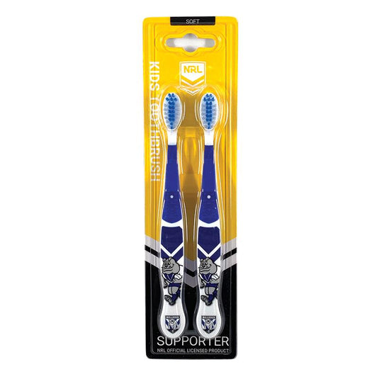 NRL Kids Toothbrush Canterbury Bulldogs Twin Pack