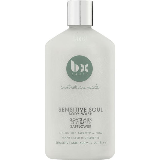BX Earth Sensitive Soul Body Wash with Goats Milk Cucumber and Safflower Oil 600ml