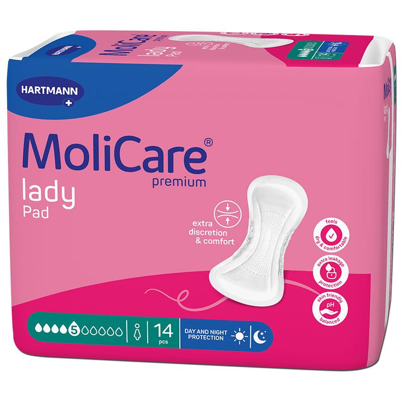 Load image into Gallery viewer, Molicare Lady Premium 5 Drops Pad 14 Pack
